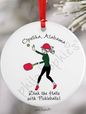 Decore as Salas com Pickleballs - Ornamento de Pickleball por atacado de philoSophie's Stationery & Gifts