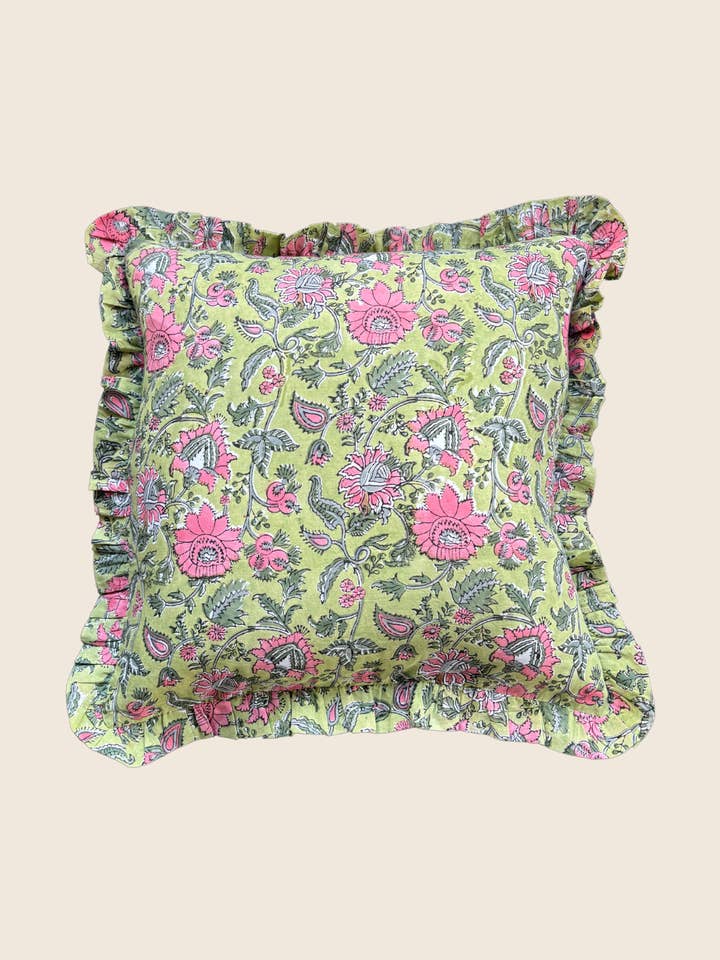 Coussin Carré Teintes Vertes pour la vente par Vivé