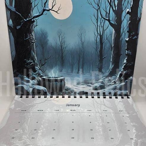 Hallowed Relics - Wholesale Calendar - 2025 Gothic Witch Moon Phase Calendar & Celestial Planner1