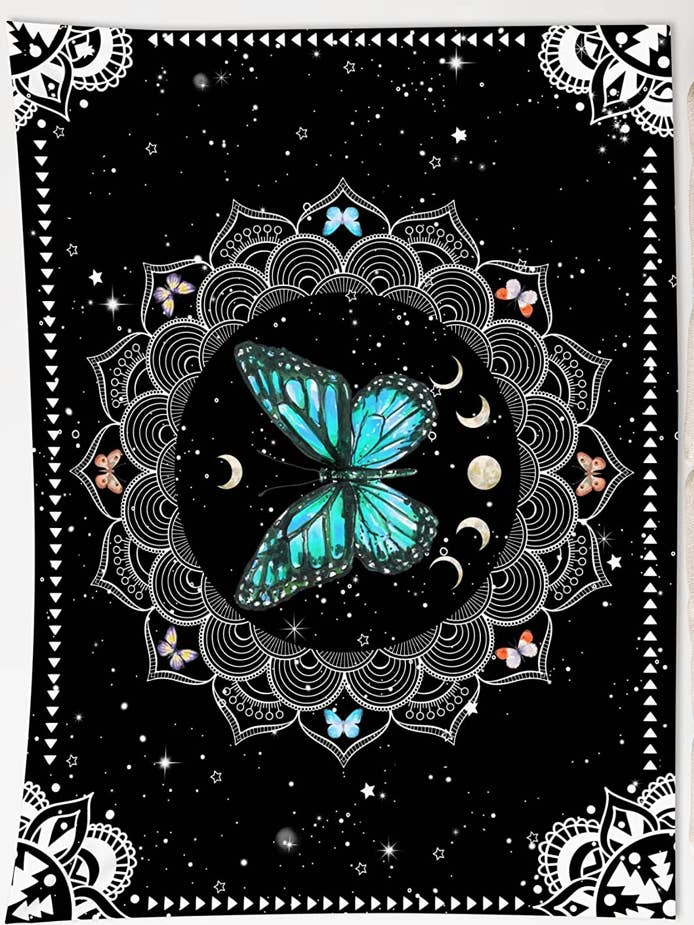 Sun Moon Mandala Butterfly Tapestry B2479 for wholesale by Rising International Inc