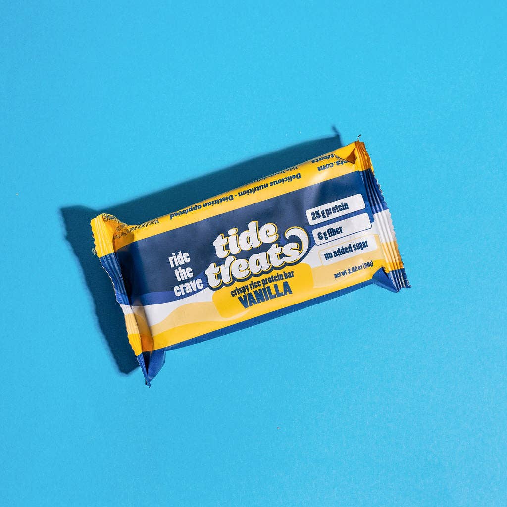Tidetreats - Wholesale Snack Bar - Tidetreats Vanilla - 25g protein, 6g fiber, gluten free1