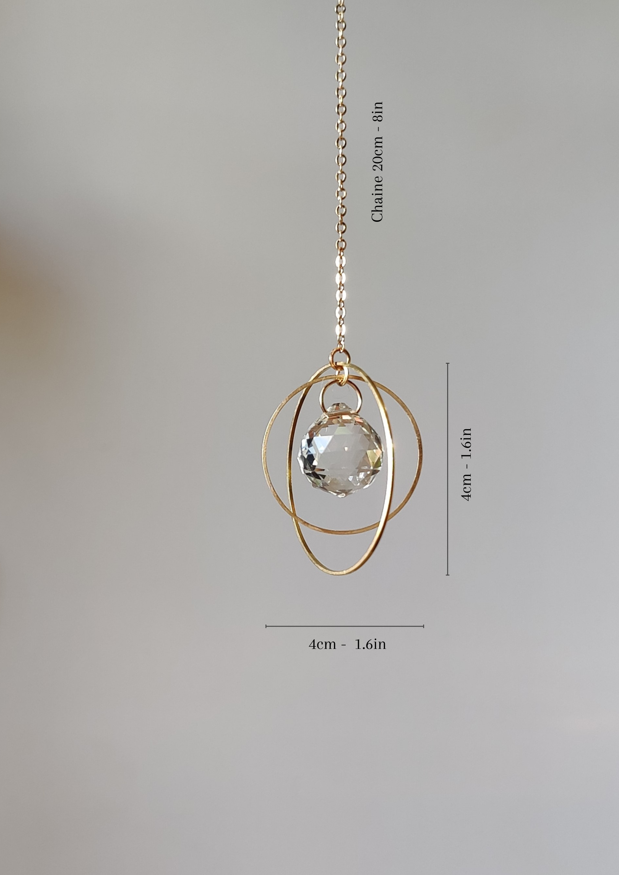 Atelier Intuitive – Suncatcher por atacado – Galaxy Mini • Mini filtro de luz em latão e cristal de vidro4