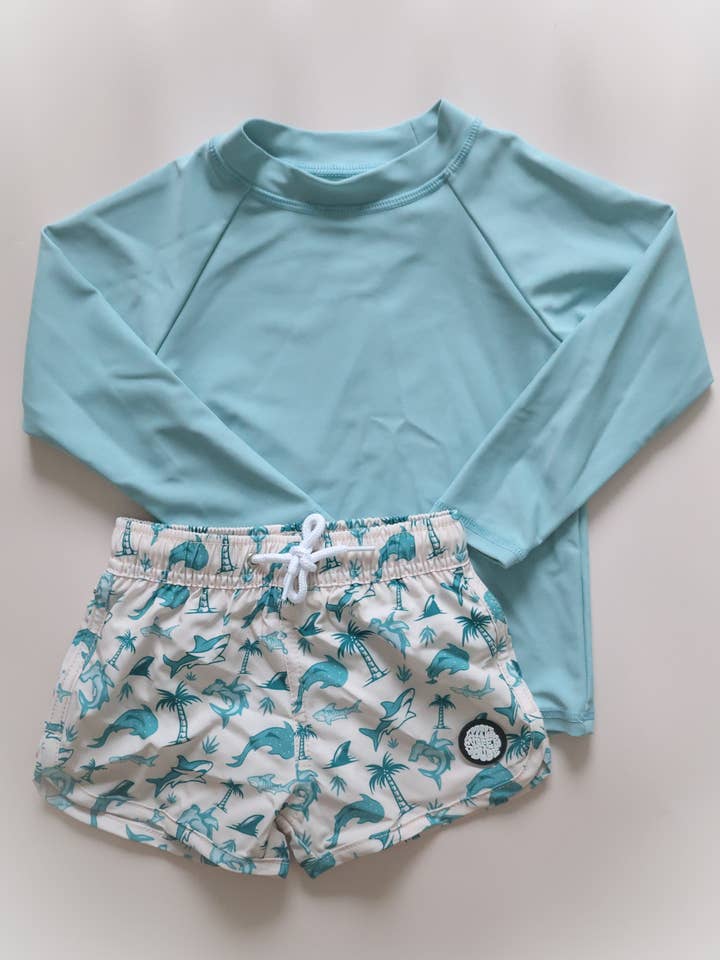 The Little Surfer Dude - Wholesale Rashguard - Kids - Blue Haze Rashguard1