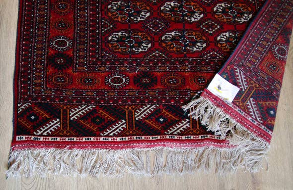 Organic Boutique Barcelona - Venta al por mayor Alfombra pequeña - Bordeaux Bukhara Design Oriental Carpet "Teke" 2.53 m²1