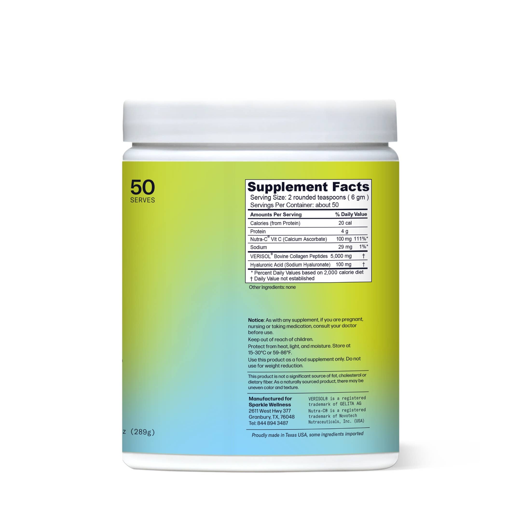 Sparkle Wellness - Wholesale Oral Supplement/Vitamin - Skin Boost Plus Collagen Powder (No Flavor) [50-serves]2