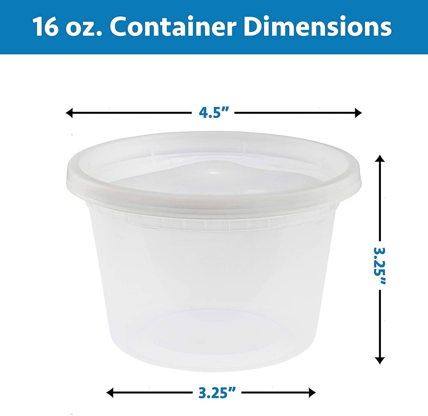 singleware - Wholesale Food Storage Container - 16-Ounce Clear Deli Containers with Lids | Stackable, BPA-Free Food Storage Container Set | Recyclable Space Saver Airtight Container for Kitchen Storage, Meal Prep, Take Out | 40 Pack3