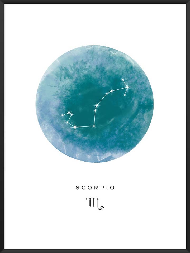 Scorpio Watercolour - Scorpio Zodiac Sign Poster for wholesale by Project Nord