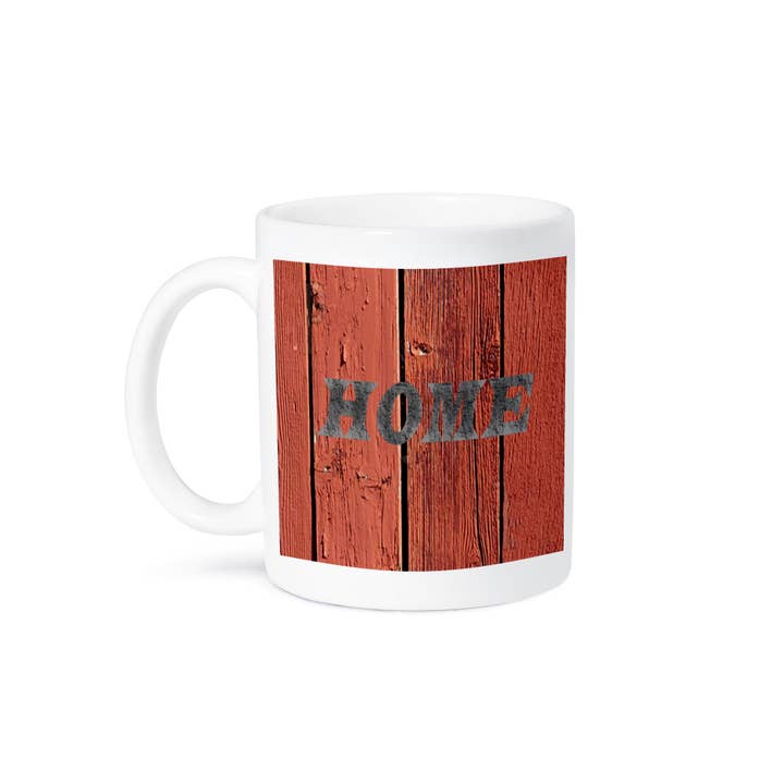 3dRose - Wholesale Coffee Mug - 3dRose, Image of Country Red Barn Wood With Word Home , Mug8