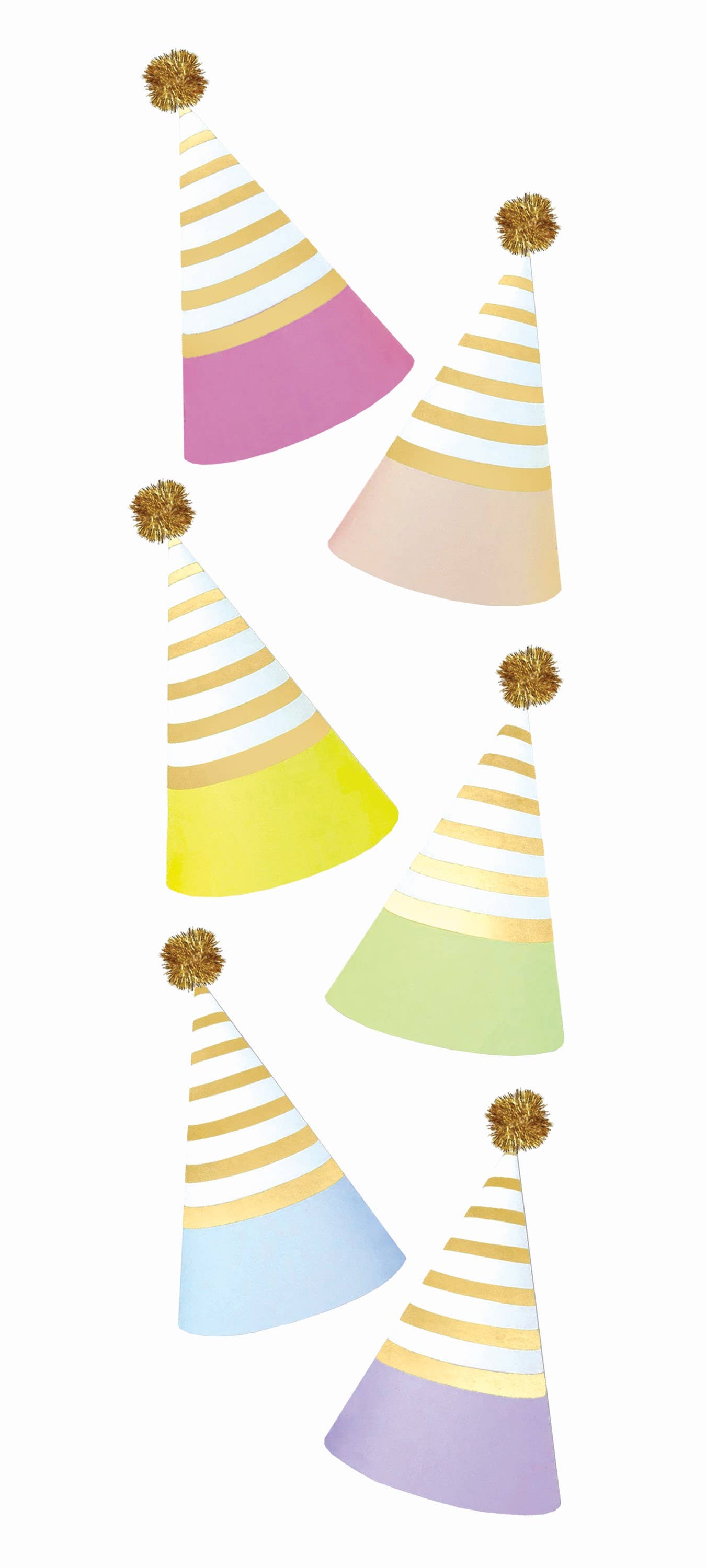 Party Partners - Wholesale Party Hat/Crown - Pastel Rainbow Hats2