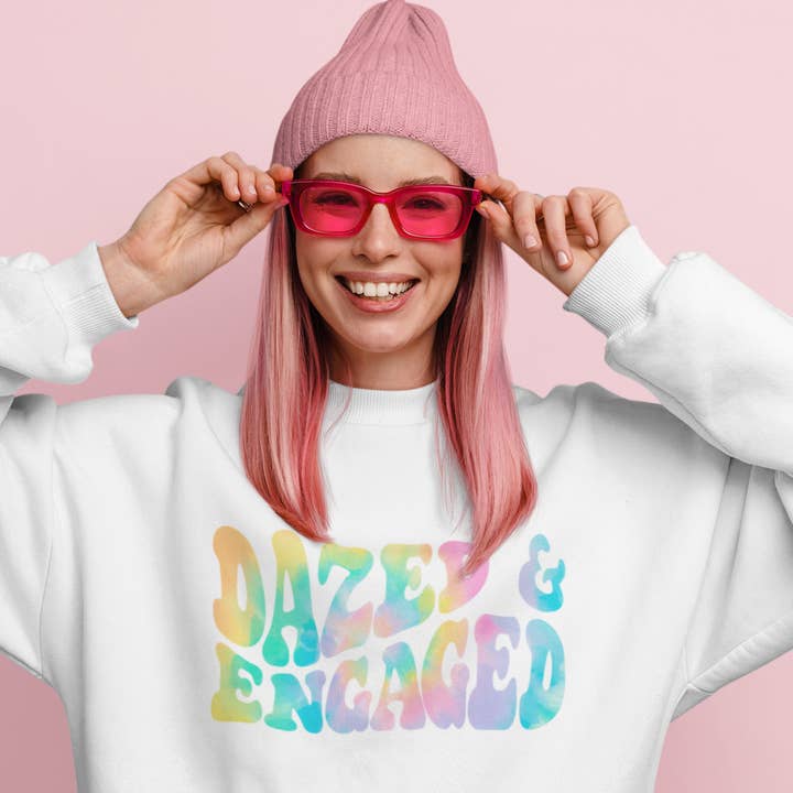 Förbluffad & Engagerad Crewneck, Brudkläder, Tröja för brud för wholesale av Never Knew I Needed