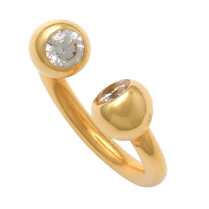 14kt massivt guld | Äkta diamanthelix | Helix piercing | Tragus örhänge | Soli för wholesale av Zahav Jewelry