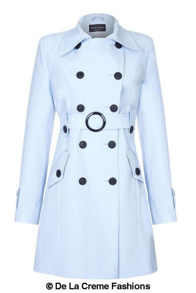 De La Creme Fashions - Wholesale Coat - Women's - Alice Mid Length Belted Mac Coat12