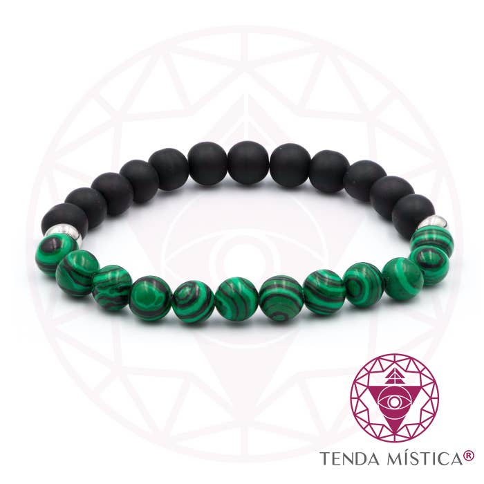 Tenda Mística - Wholesale Pendant/Charm Necklace - Matte Onyx Bracelet + Synthetic Malachite 8mm0