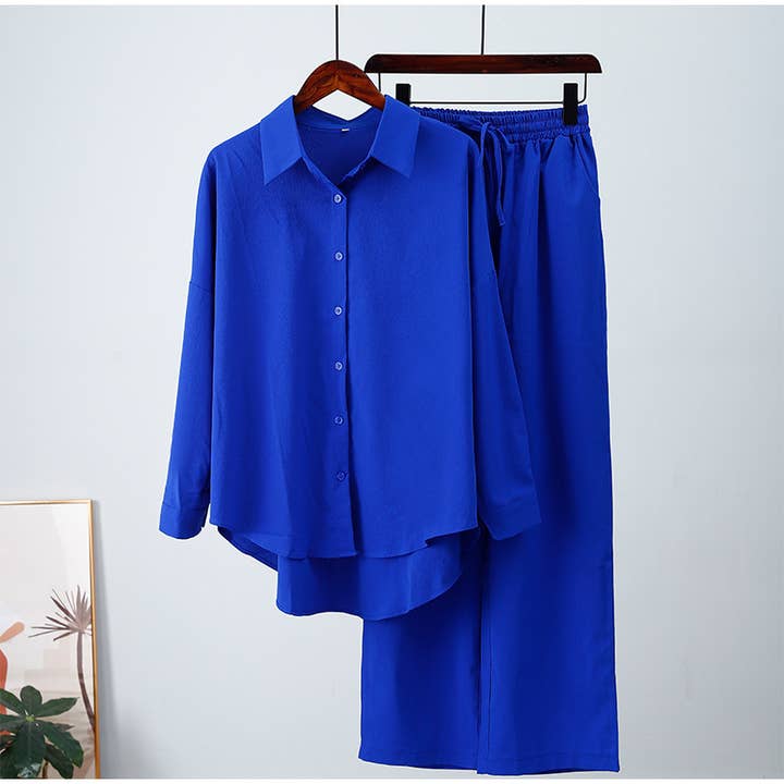 Sweetkama - Wholesale Top & Pant Set (NOT Loungewear) - Women's - Sweetkama Ladies Solid Color Top & Pant Daily Set