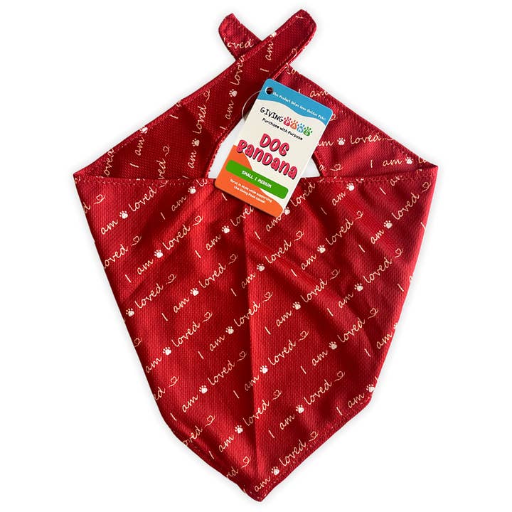 Giving Paws - Wholesale Pet Bandana - Dog - I am Loved Dog Bandana