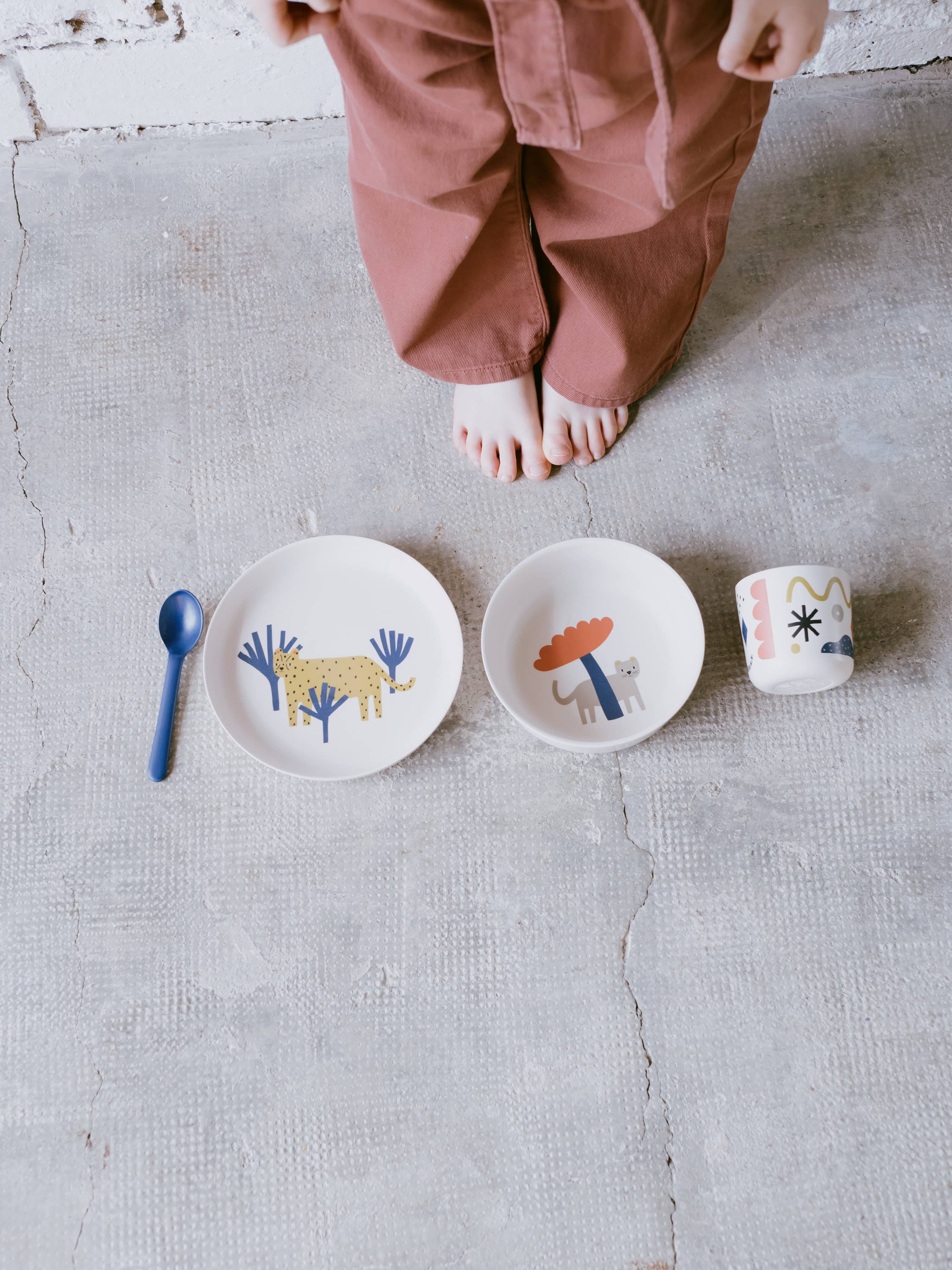 EKOBO - Wholesale Dinnerware Set - Kids & Baby - Bambino Kids Set LEOPARD4