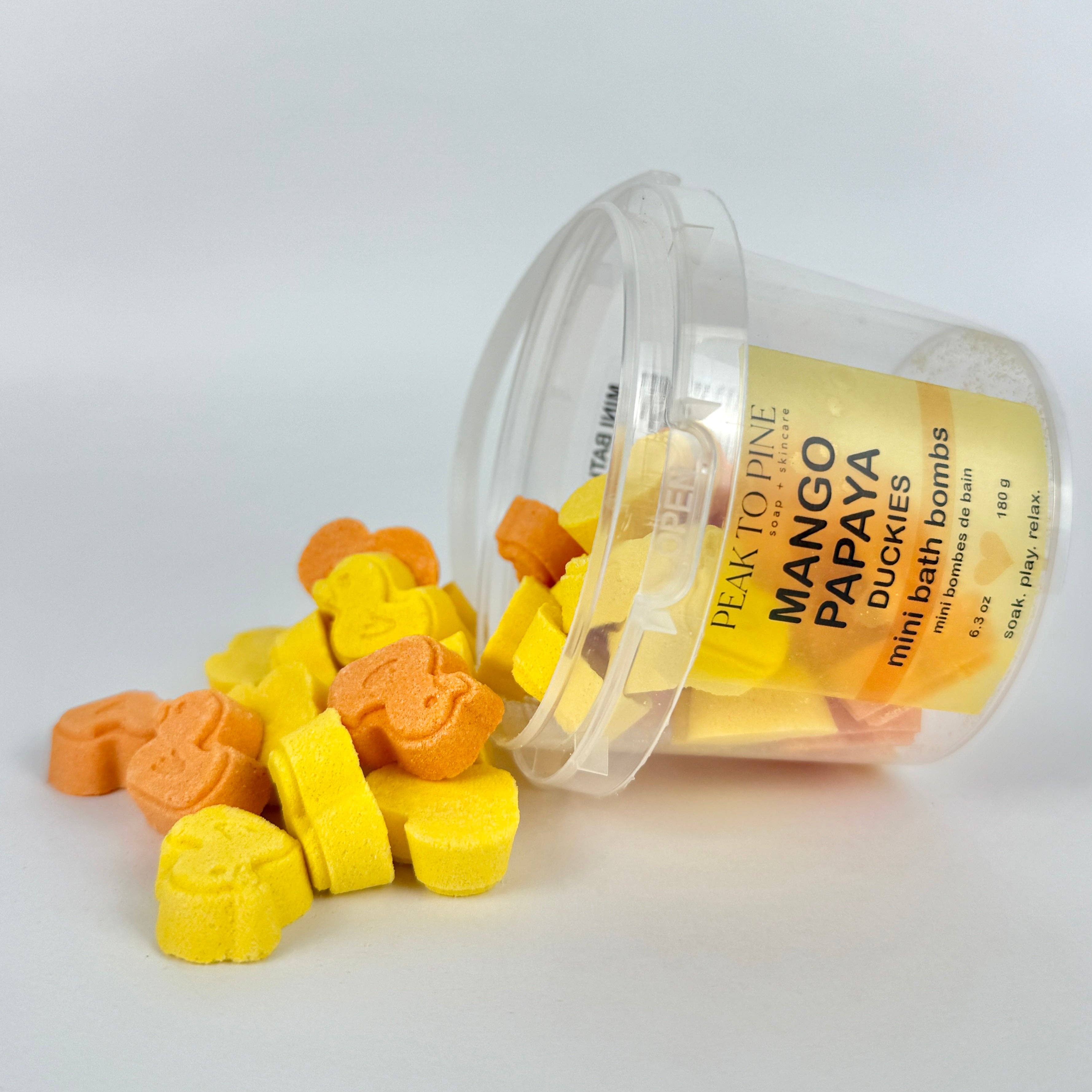 Peak To Pine Designs – wholesale Badbomb/fizz – Mango Papaya Duckies - Mini Badbomber1