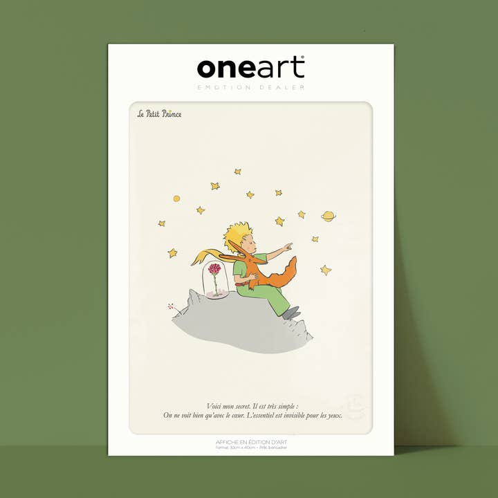Póster Le Petit Prince Secret, rosa - LPP0014 para venta al por mayor de Oneart