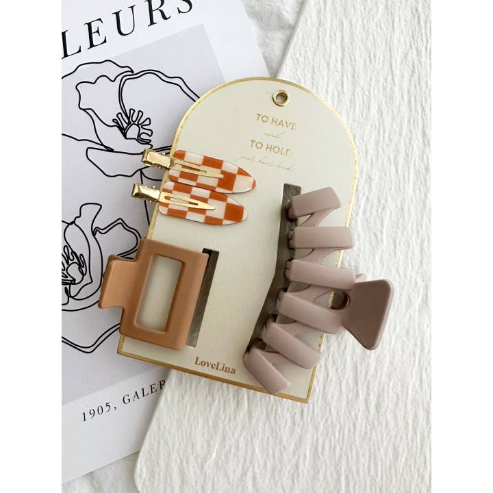 LoveLina - Wholesale Hair Accessories Set - Women's - 3-Pack Hair Clip Set - SUVO