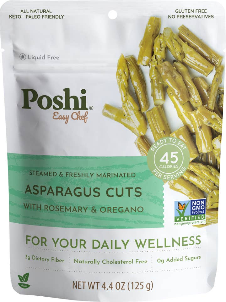 Poshi - Marinated Asparagus -Rosemary & Oregano 4.4oz for wholesale by POSHI