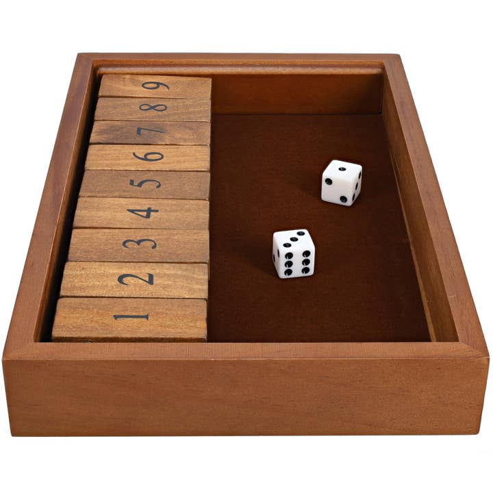 Wood Expressions - Vendita all'ingrosso Giochi da tavolo - Gioco da tavolo 9 Number Shut the Box, 11 pollici