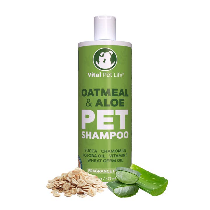 Oatmeal and Aloe Dog Shampoo, 16 oz for wholesale by Vital Pet Life