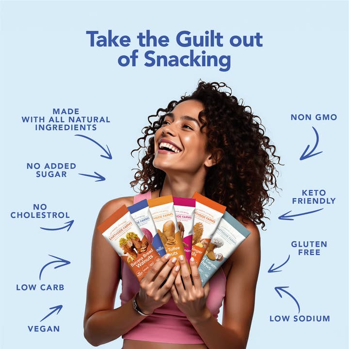 Earthside Farms - Wholesale Nuts - Candied Nuts Snack Pack-60 Pack Variety, 1 oz- Keto Friendly1