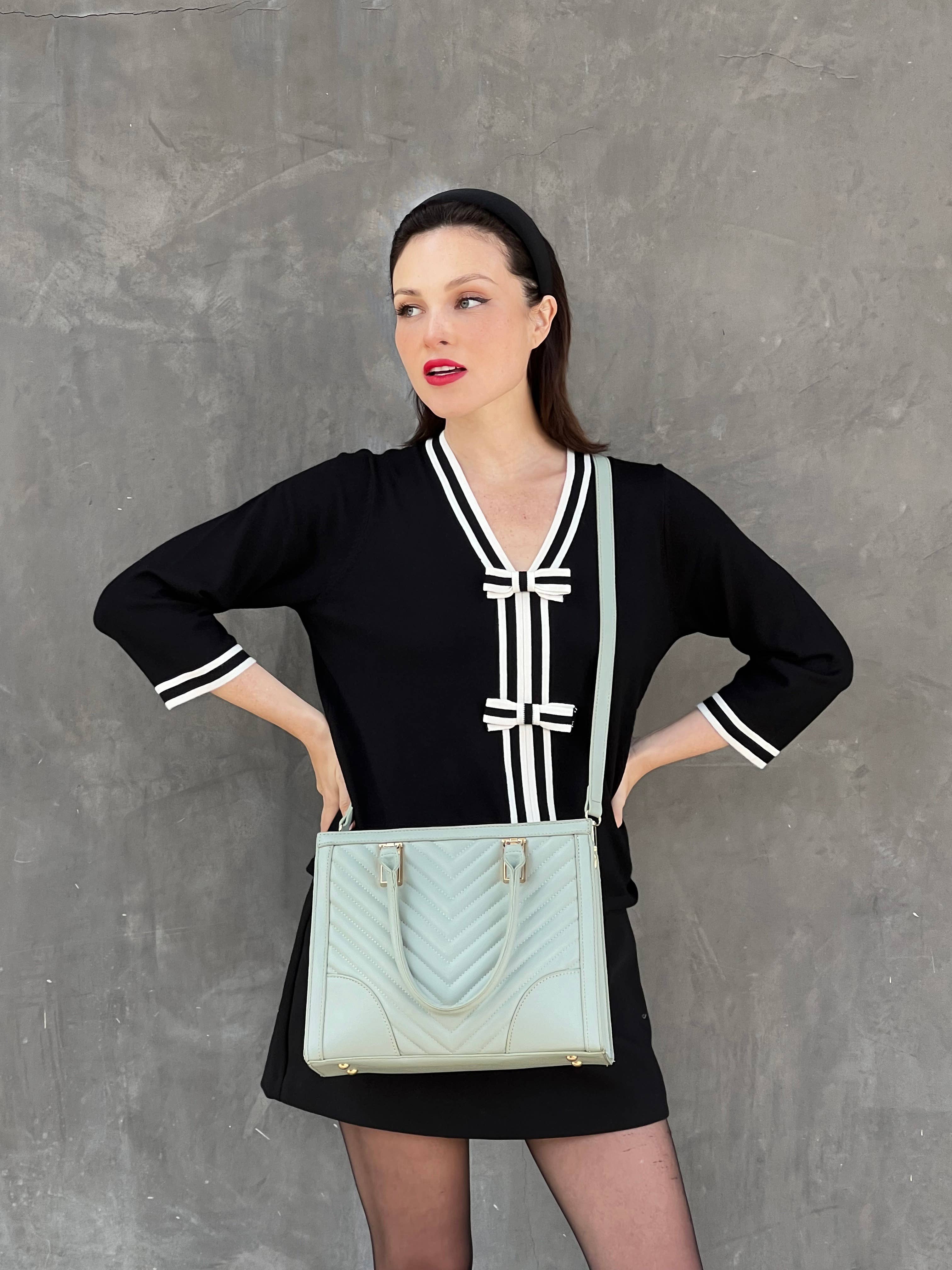 KAYLA+AVA - Wholesale Satchel - Women's - ATHENA CHEVRON SATCHEL5