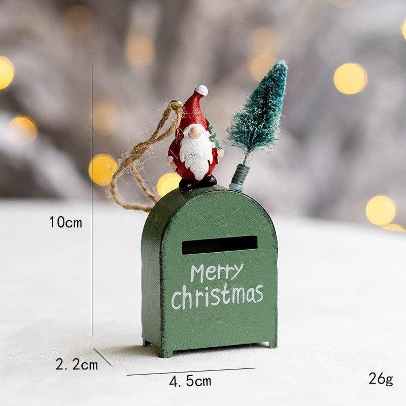 UZ Wholesale Store - Wholesale Ornament - Iron Christmas Tree Mailbox Decoration Ornament6