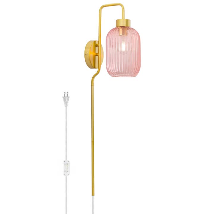 River of Goods - Wholesale Sconce - 32"H Davia Retro Wall Sconce Pink, White, Smoke, or Green24