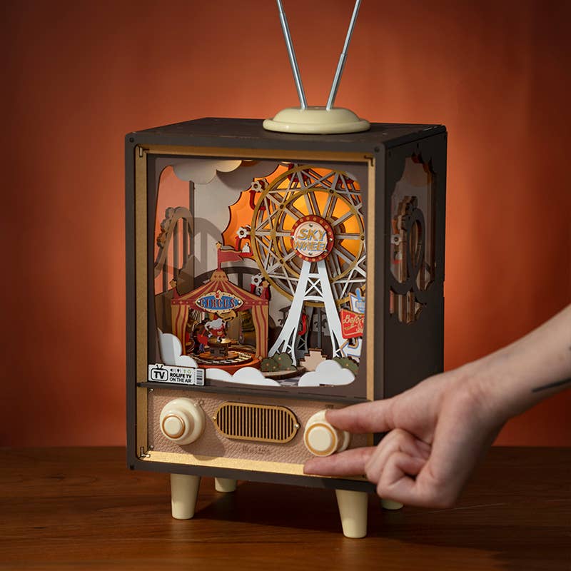 Robotime - Wholesale DIY Craft Kit - AMT01 Sunset Carnival Rolife Music Box DIY Wooden Puzzles8