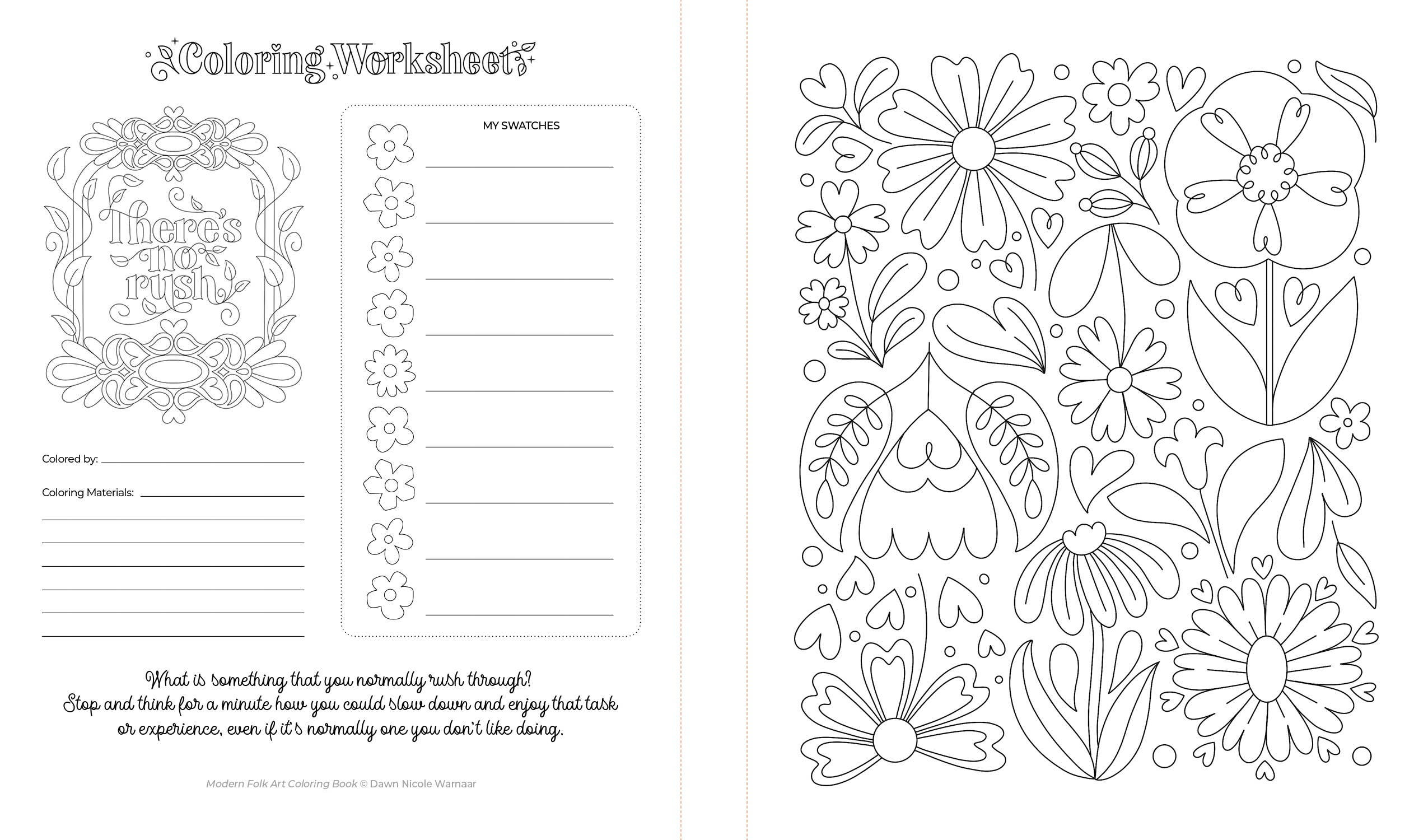 Better Day Books – Engroshandel Malebog - Voksen – Modern folkelig kunst malebog: 60 mønstre til glæde og kreativitet9