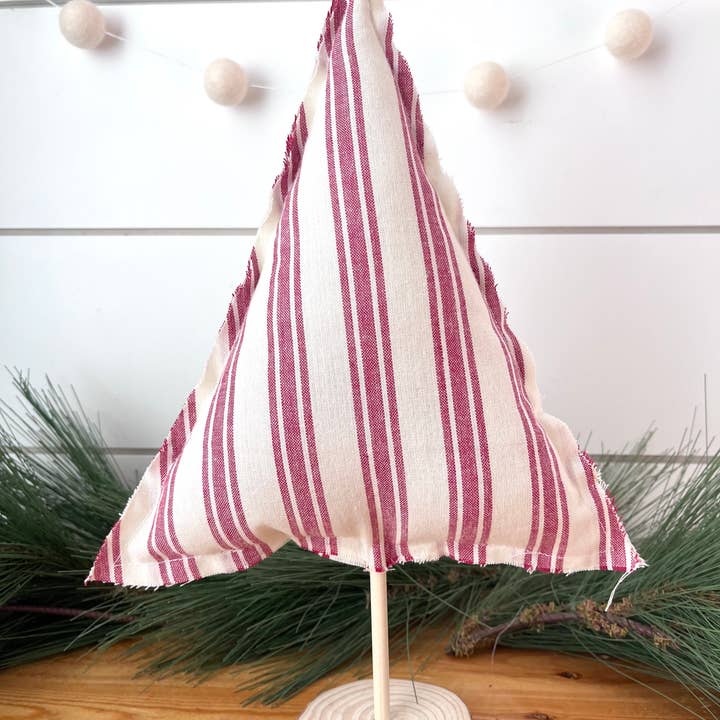 Kate + Em - Wholesale Christmas Decoration - 3 pack/ Primitive Red Stripe Christmas Tree Set 0