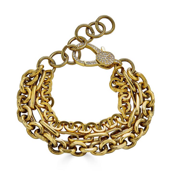 Gouden armband met 3 strengen voor wholesale door Loni Paul Jewelry