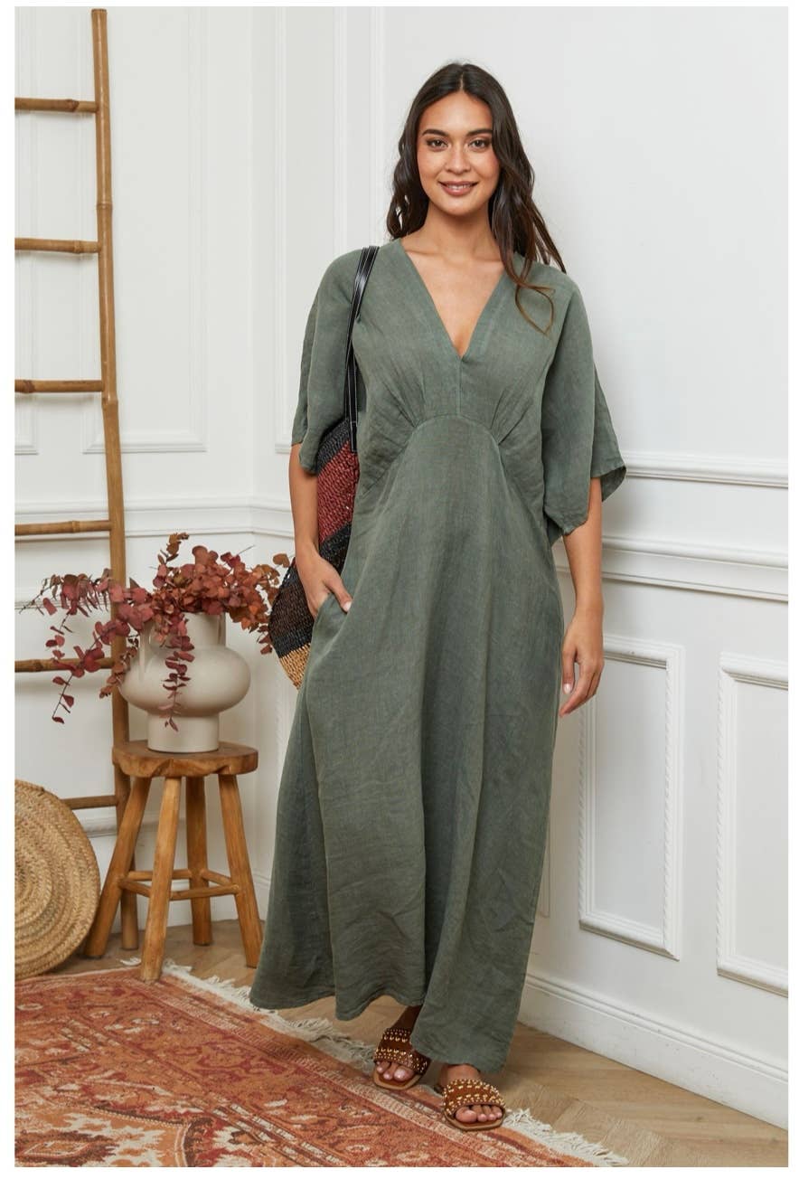 LÉA & LUC - Wholesale Dress - Women's - 100% linen dresses REF. 103028