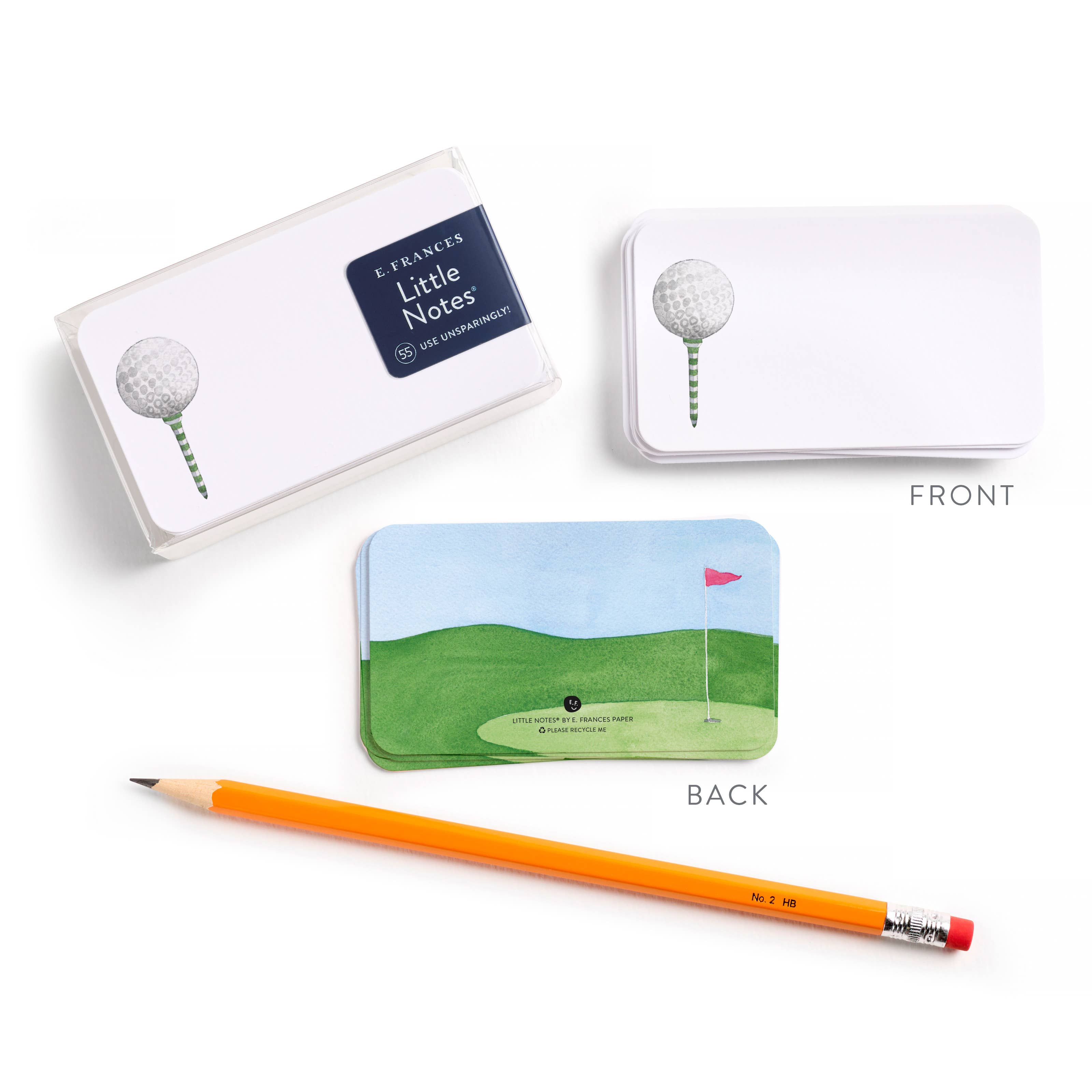 E. Frances Paper - Wholesale Stationery/Notecard Set - Golf Tee Little Notes®1