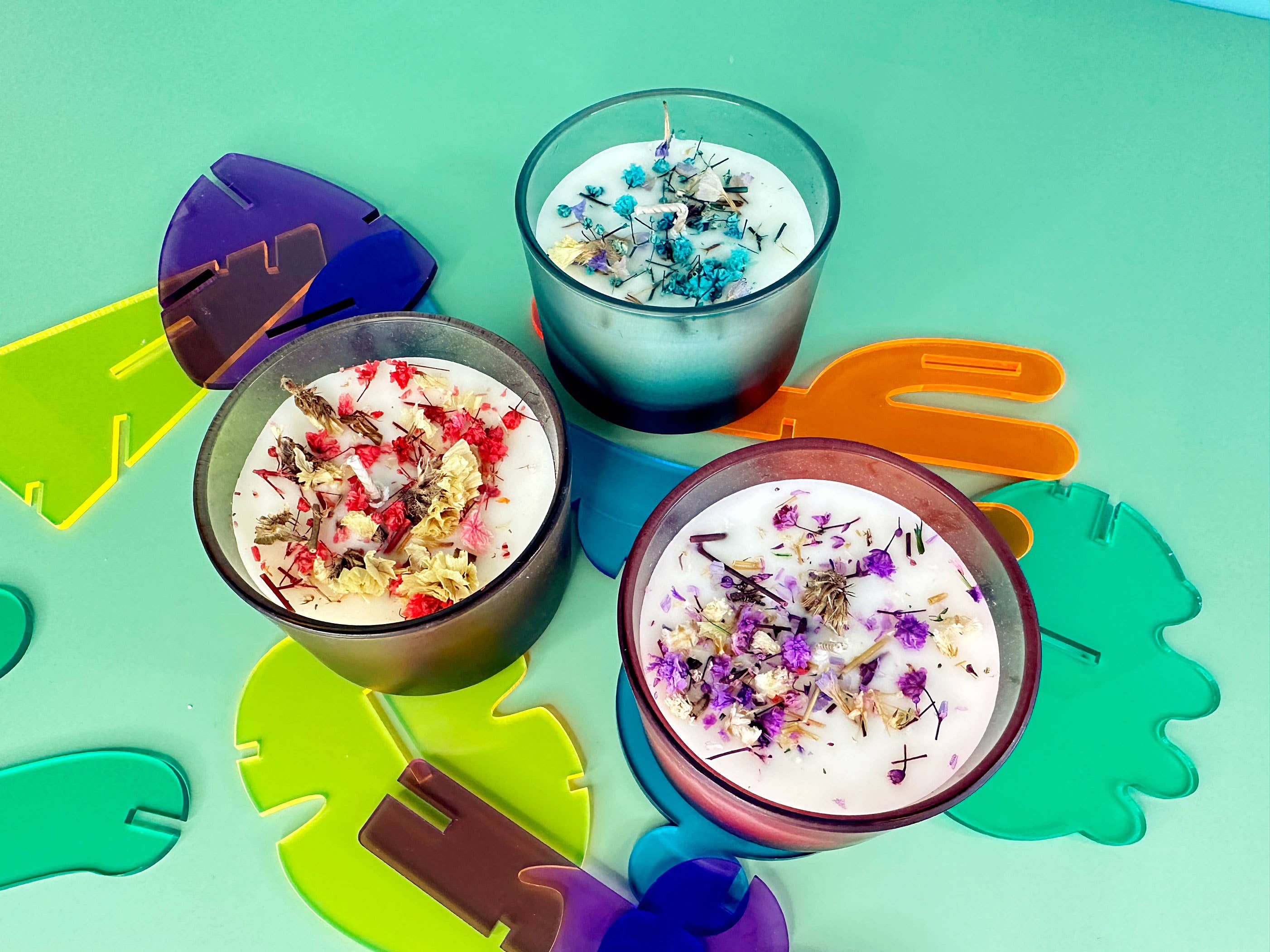 Carol Cao - Wholesale Jar/Filled Candle - "Nature - Flower" Dough Bowl 100% Soy Candle - 8OZ5