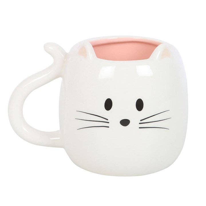 Something Different Wholesale - Wholesale Coffee Mug - White Cat Shaped Mug1
