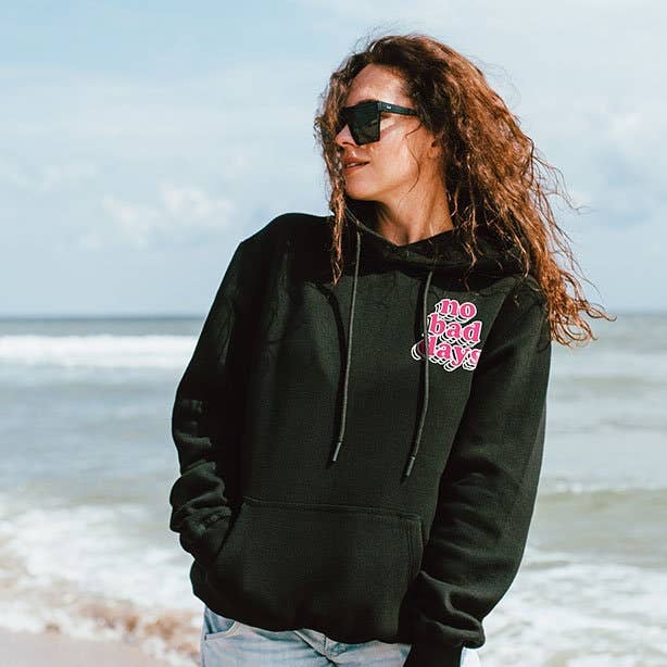 Sweat à capuche 3D No Bad Days® en noir pour la vente par No Bad Days