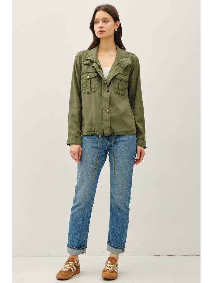 Be Cool - Wholesale Jacket - Women's - CLASSIC UTILITY ZIPPER SAFARI JACKET14