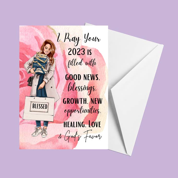 Nytår mode bede lykønskningskort for engroshandel hos Betty J