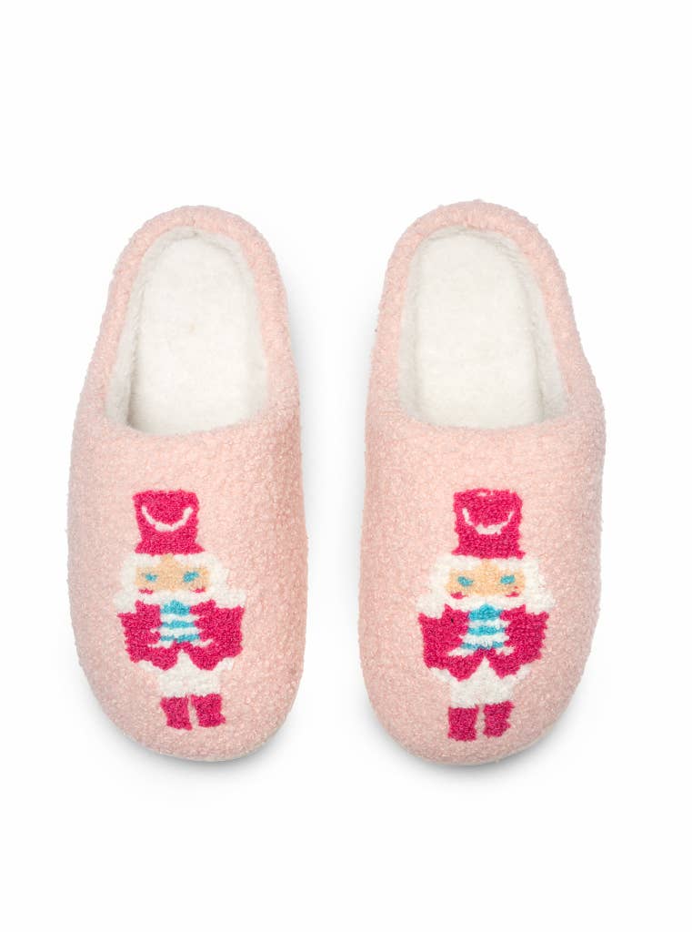 Living Royal - Wholesale Slippers - Women's - Indoor / Outdoor Slippers - Holiday - Nutcracker - Pink