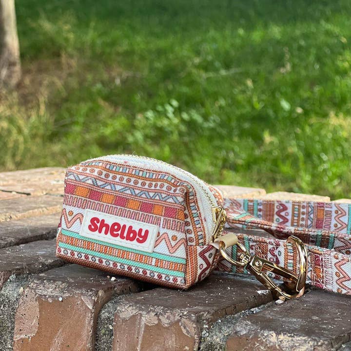 Ethnic print bag holder for wholesale by Shelby