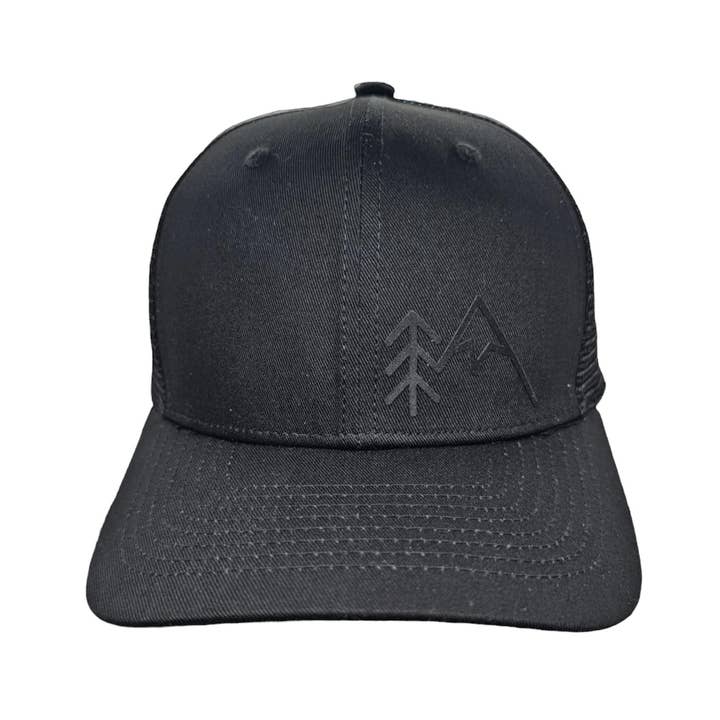 PNW Apparel - Wholesale Trucker Hat - Unisex - Mountains Trees Trucker Hat - Mesh Back Snapback Cap3