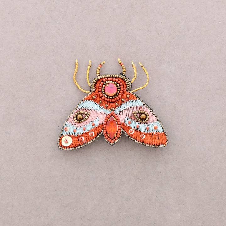 Sonata - Wholesale Snap Jewelry - Embroidered Sequin Insect Brooch3