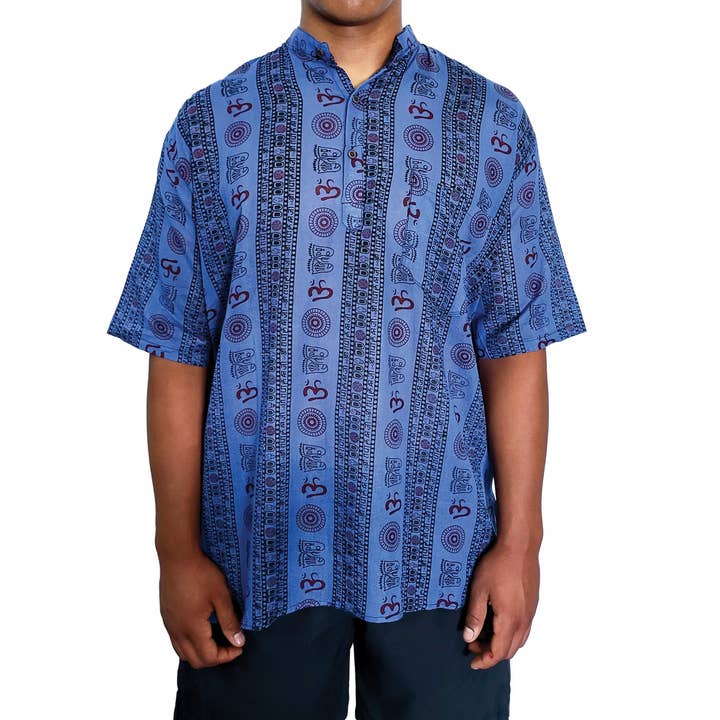 Yak & Yeti - Vendita all'ingrosso Camicia button down - Uomo - SALDI Kurta Uomo Mantra Om1