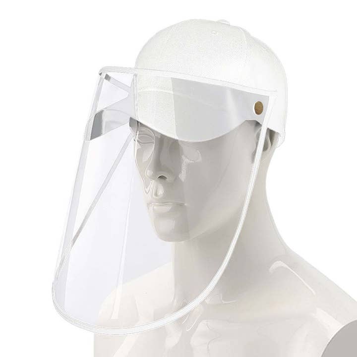 SOGA International Pty Ltd - Wholesale Protective face mask/shield - Outdoor Hat Face Shield Adult White