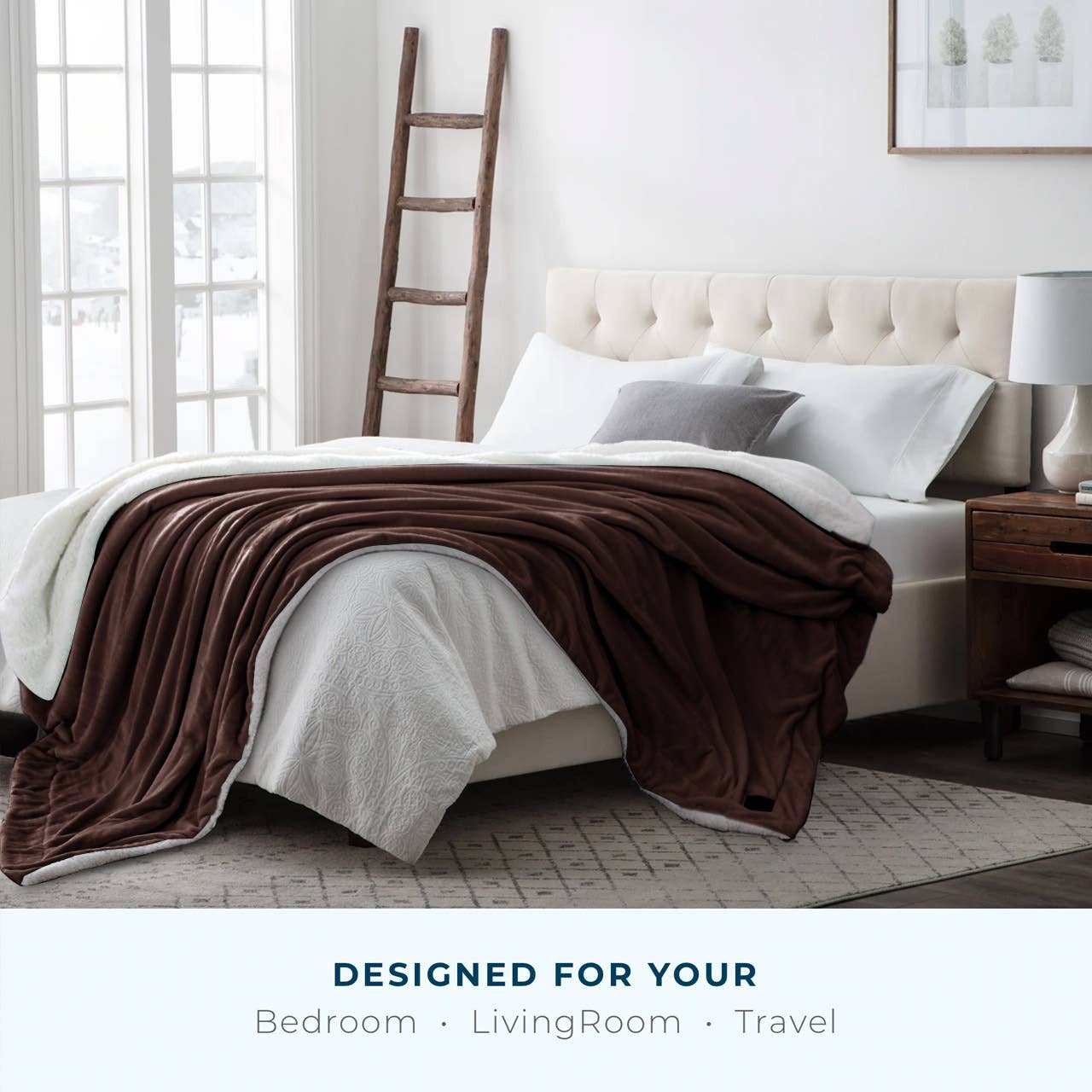 Cottonpassion_US – Engroshandel Sengetæppe – Vendbar Sherpa Fleece tæppe Warm Throw Twin Full/Queen26