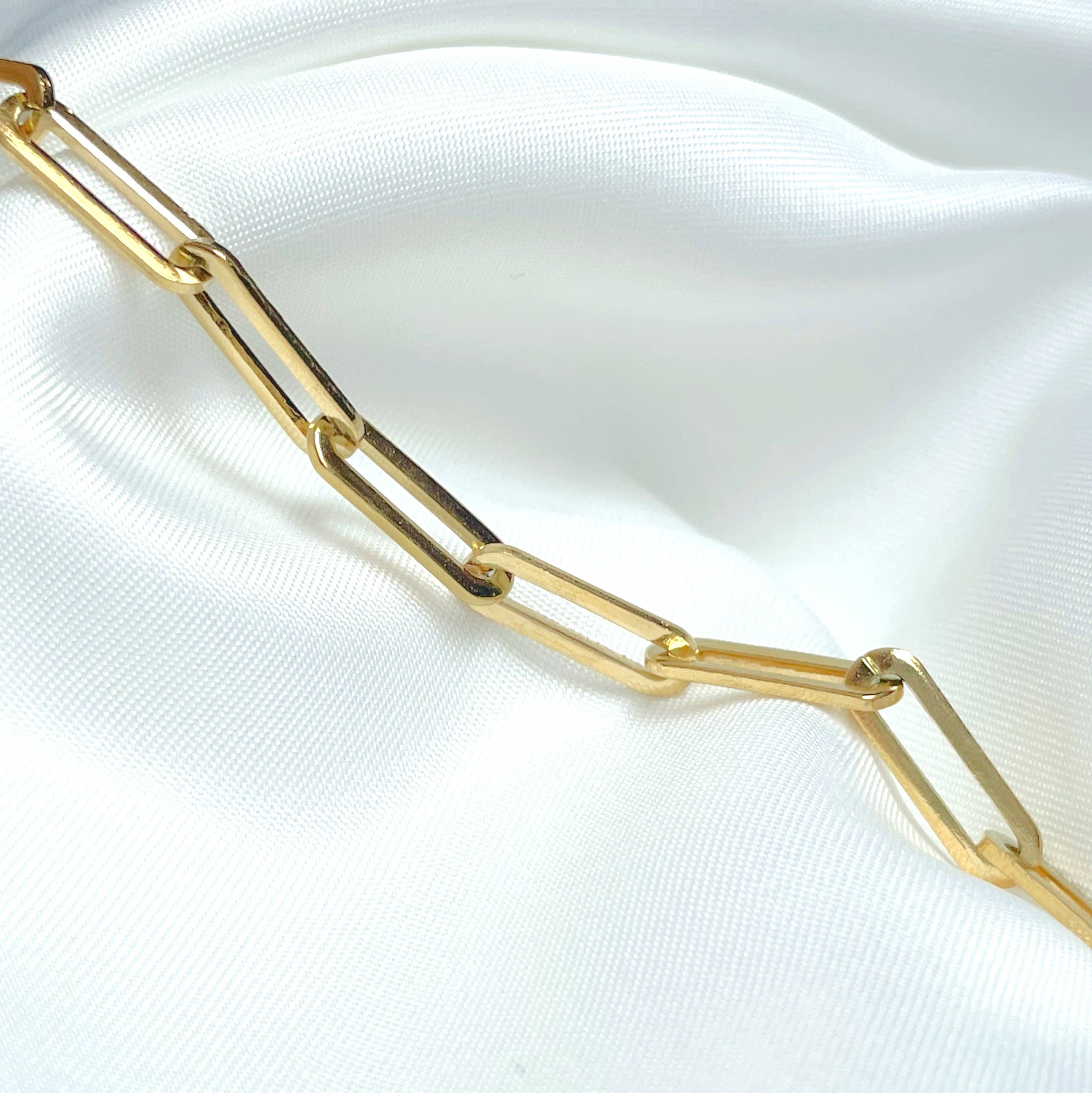 Blueyejewelry - Wholesale Link & Chain Necklace - 18k Gold Paperclip Necklace - Waterproof Link Chain Necklace4