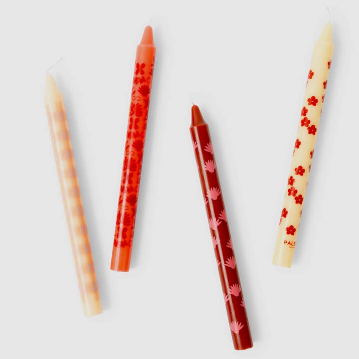 Palette Amsterdam - Wholesale Tapered Candle/Candlestick - Christmas Design Dinner candles - Set of 4 - Lush Velvet1